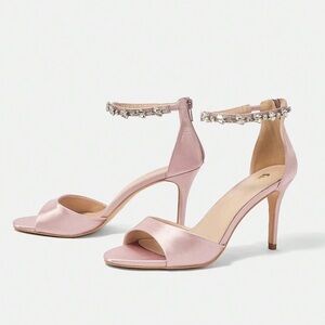SHEIN Pink Heels rhinestone ankle strap 3 for $20
